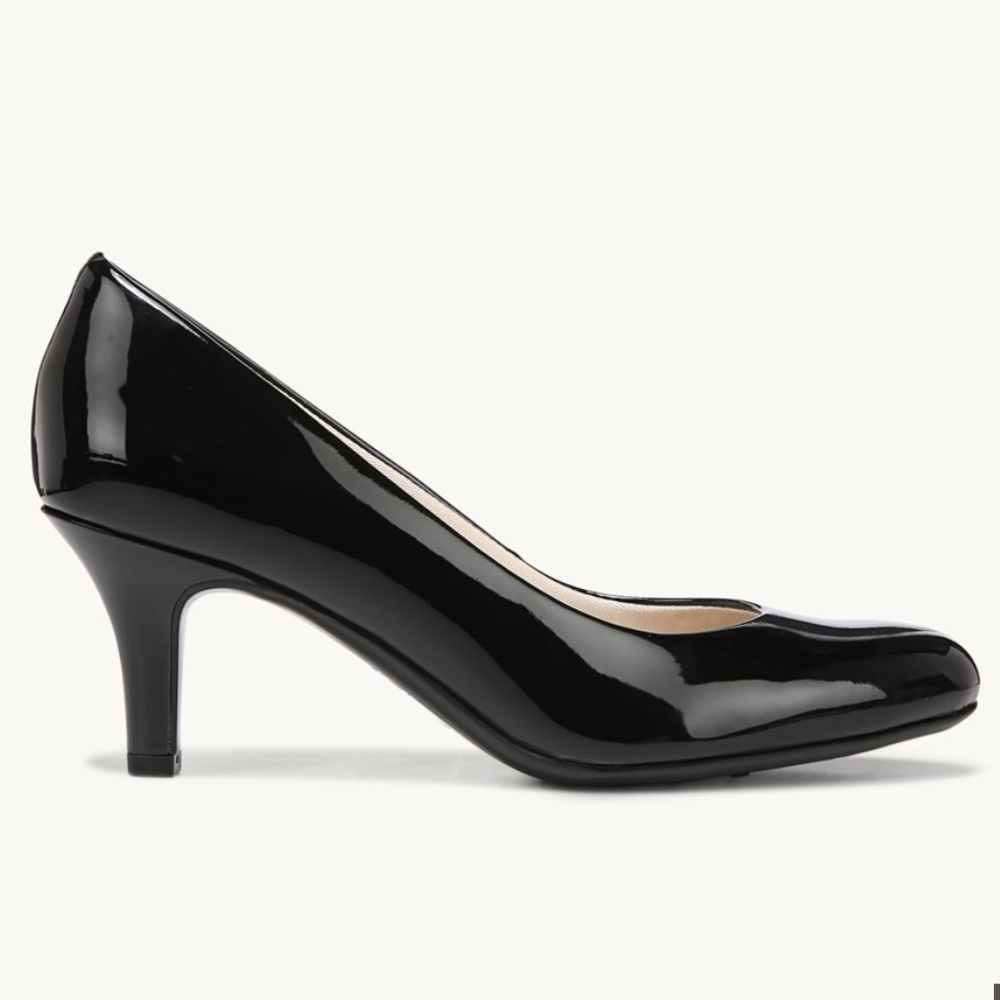LIFE STRIDE NWOT Women’s Size 9 Shiny Black Pumps Low Heel patent - Picture 3 of 13